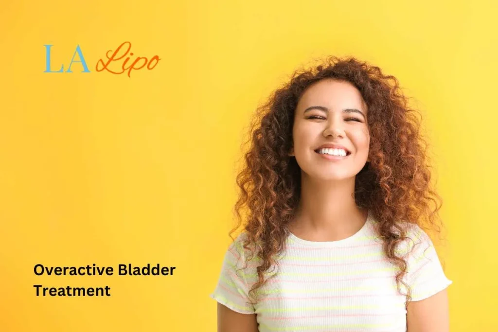 woman smiling about overactive bladder treatment Isle of Dogs solutions